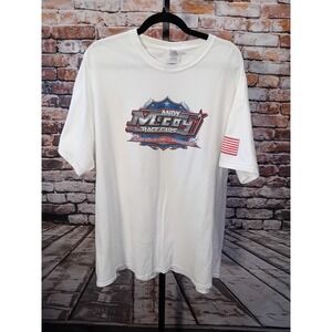 Andy McCoy Race Cars T-Shirt Men's Size 2XL White Graphic Drag Racing Tee Pro